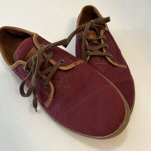 Toms Men's Sneakers in Burgundy and Brown